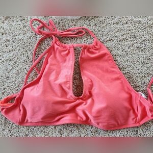 NEW Coral halter style bikini top